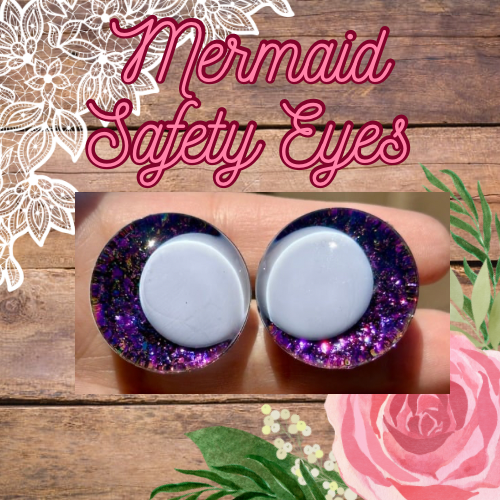 Galaxy Mermaid Offset Kawaii Handpainted Safety Eyes