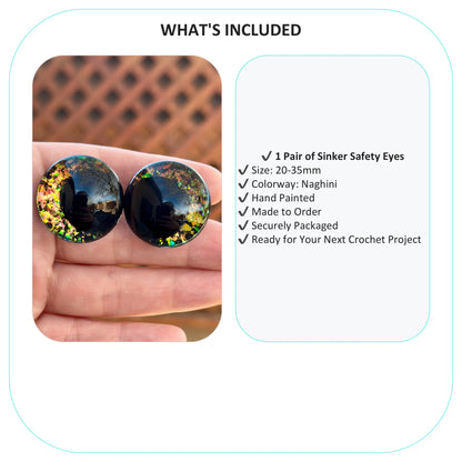 Naghini Offset Kawaii Handpainted Safety Eyes (1 set)