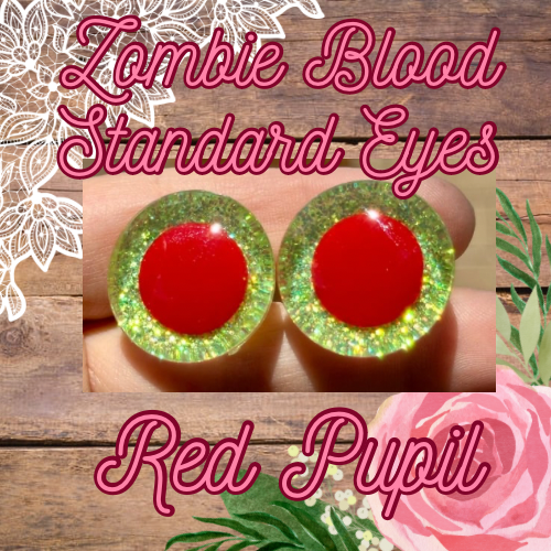 Zombie Blood Standard Handpainted Safety Eyes