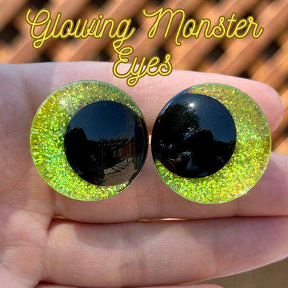 Glowing Monster Offset Kawaii Handpainted Safety Eyes (1 set)
