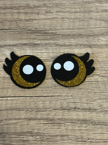Glitter Kawaii Eyelash Felt Eyes 3 sets - Arizonado Designs