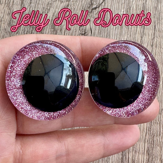 Jelly Donuts for the Road Offset Kawaii Handpainted Safety Eyes (1 set)
