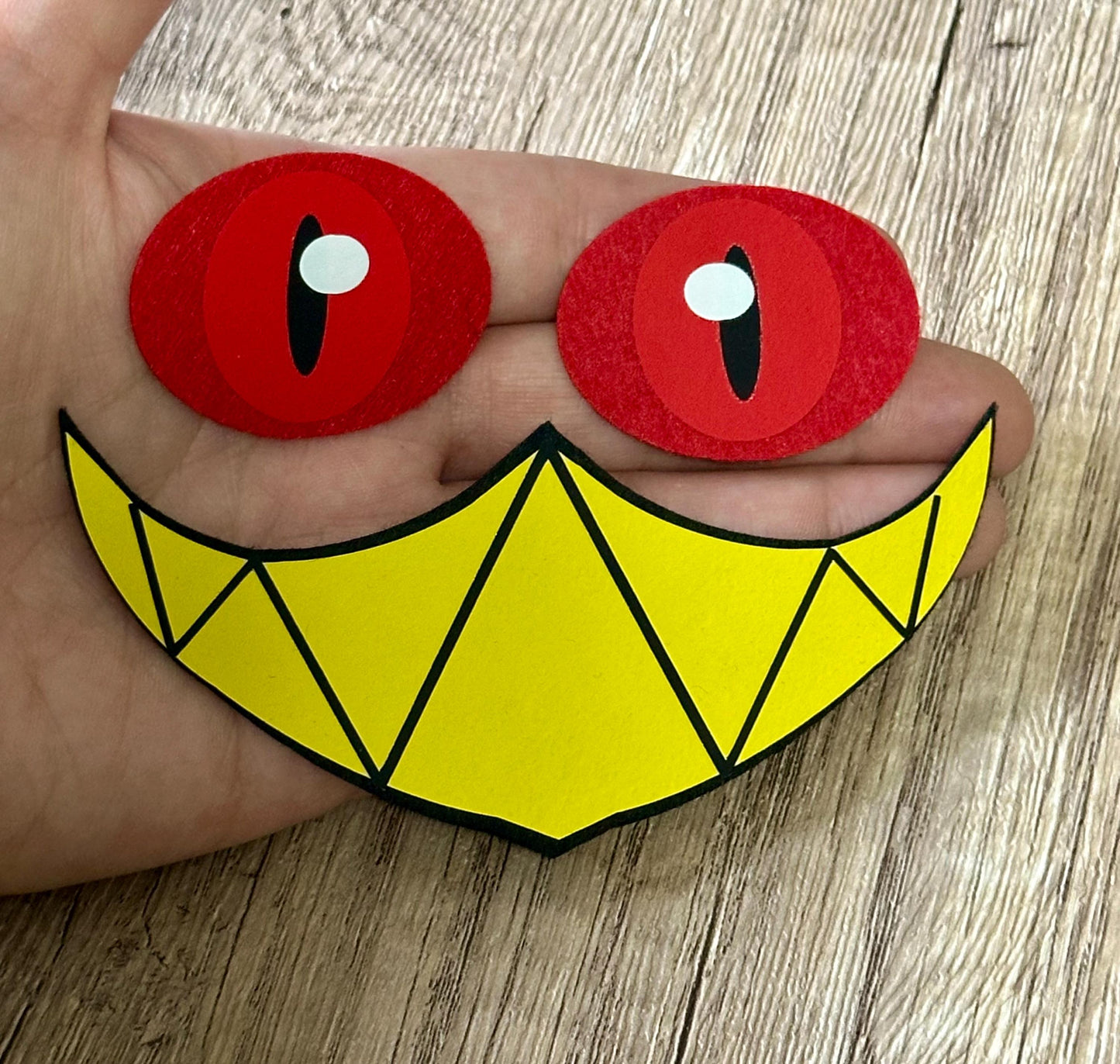 Character inspired felt face for crochet projects