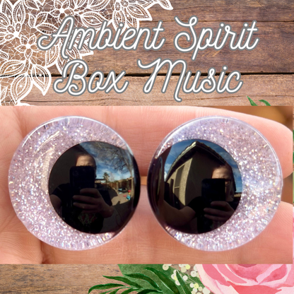Handpainted kawaii offset safety eyes in Ambient Spirit Music Box colorway