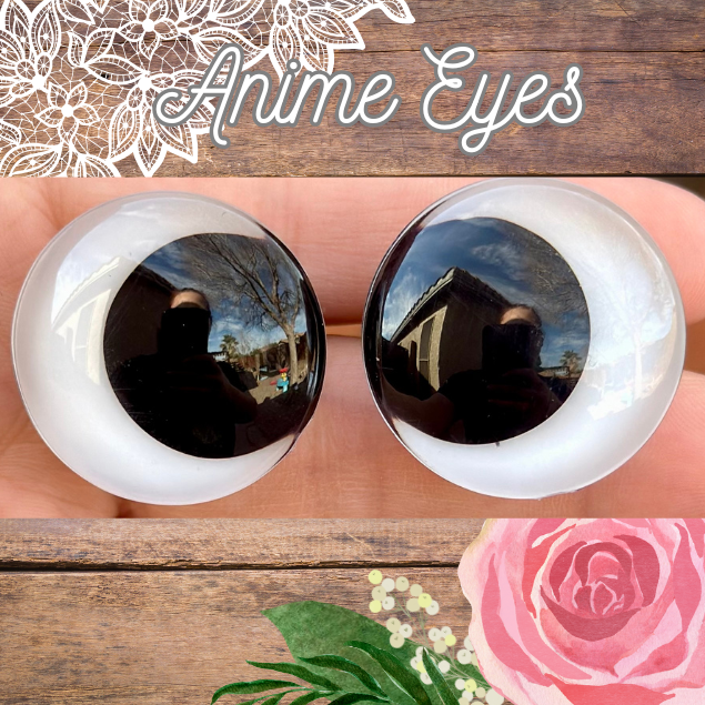 Anime Eyes Offset Kawaii Handpainted Safety Eyes (1 set)