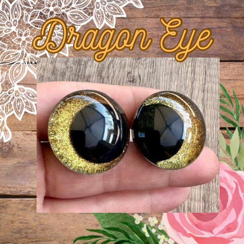 Dragon Eye Offset Kawaii Handpainted Safety Eyes 1 set