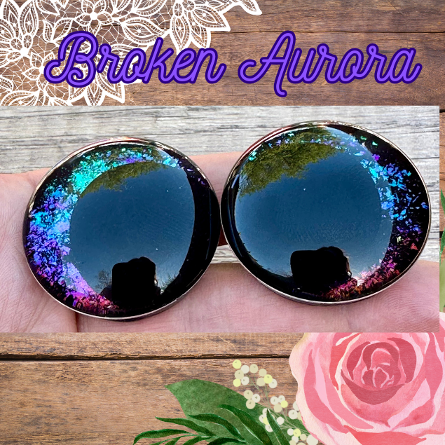 Broken Aurora Offset Kawaii Handpainted Safety Eyes (1 set)