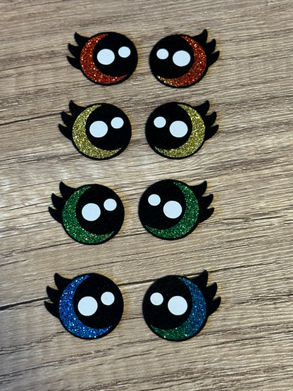 Glitter Kawaii Eyelash Felt Eyes 3 sets - Arizonado Designs