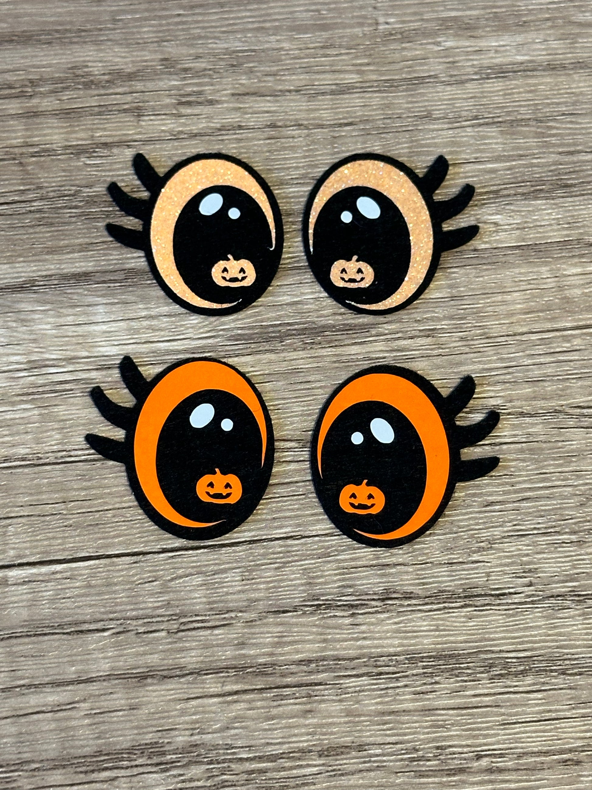 Halloween Pumpkin Felt Eyes 4 sets - Arizonado Designs