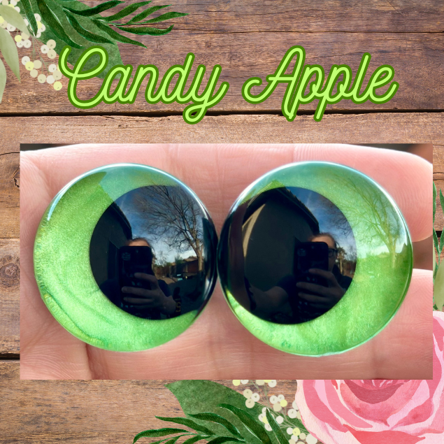 Candy Apple Handpainted Offset Kawaii Safety Eyes (1 set)