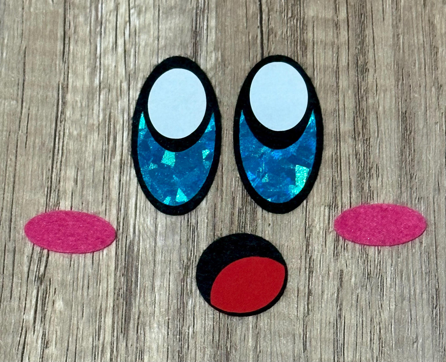 pocket kirby felt eyes and mouth for sweet snuggles yarn
felt face accents set of 4 for amigurumi and crochet plushies
pocket kirby felt eyes and mouth for handmade plush projects
felt pieces sized for sweet snuggles yarn crochet toys
