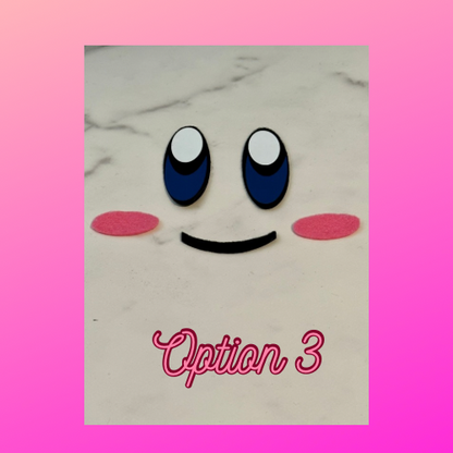 Pre-cut Kirby felt face with HeatnBond backing