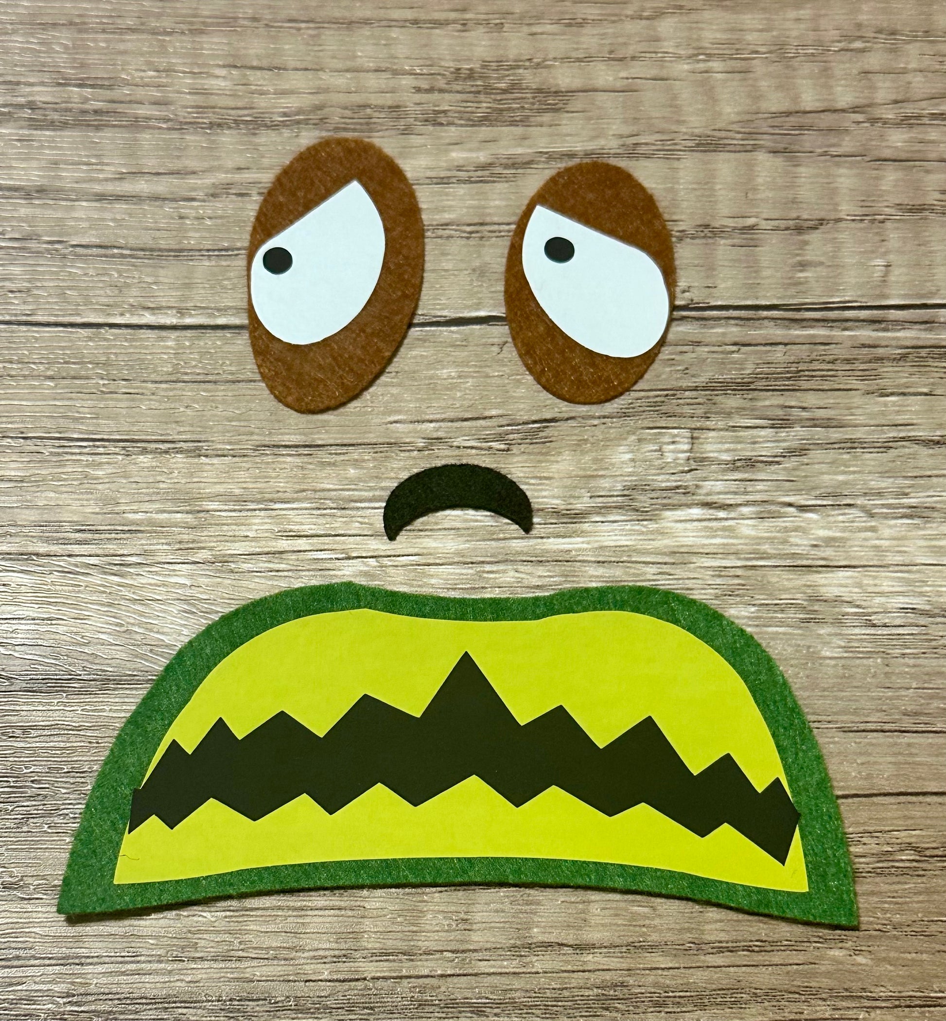 Mayor inspired felt face accents for crochet plush