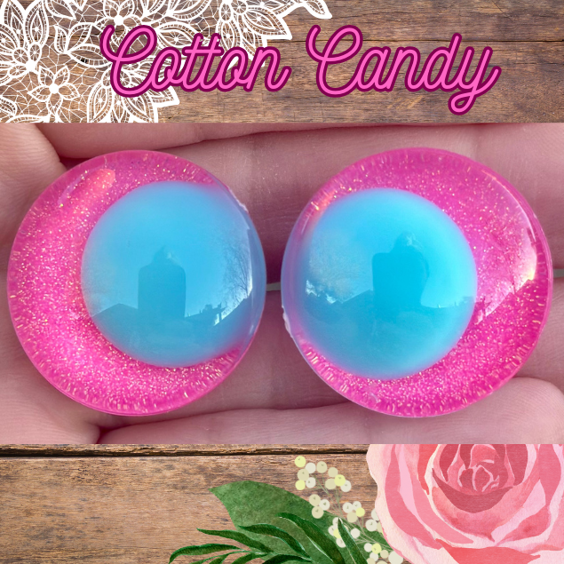 Cotton Candy Offset Handpainted Kawaii Safety Eyes