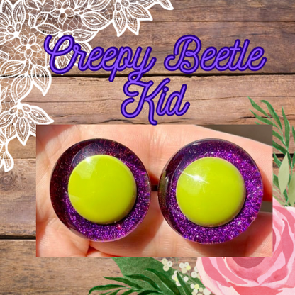 Creepy Beetle Kid Standard Handpainted Safety Eyes