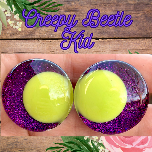 Creepy Beetle Kid Offset Kawaii Handpainted Safety Eyes (1 set)