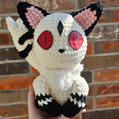 Photo courtesy of That Nerdy Hooker
Kirara inspired felt face accents for crochet plush