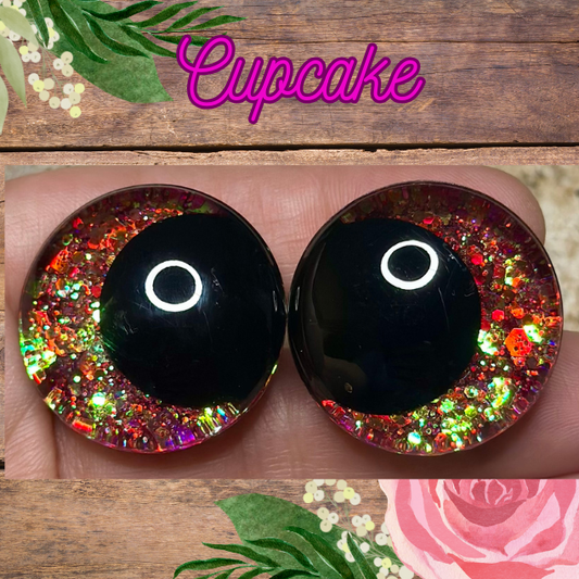 Cupcake Handpainted Offset Kawaii Safety Eyes (1 set)
