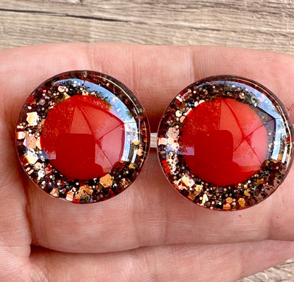 Witches Riding Broomsticks Standard Handpainted Safety Eyes (1 set)