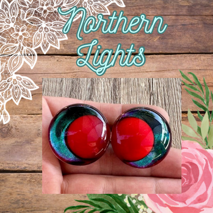 Northern Lights Offset Kawaii Handpainted Safety Eyes (1 set)