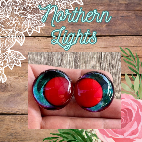 Northern Lights Offset Kawaii Handpainted Safety Eyes