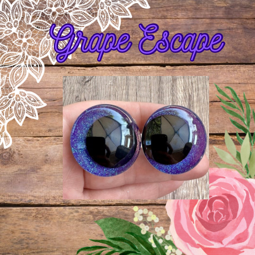 Grape Escape Offset Kawaii Handpainted Safety Eyes