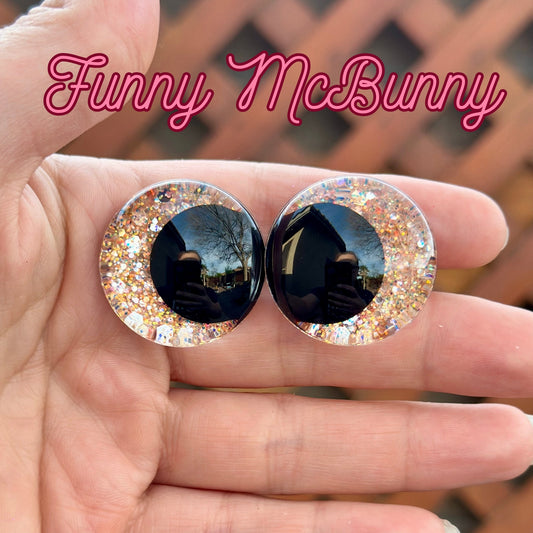 Funny McBunny Handpainted Offset Kawaii Safety Eyes