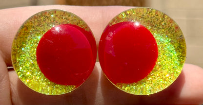 Glowing Monster Offset Kawaii Handpainted Safety Eyes (1 set)