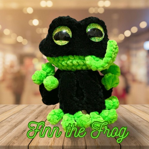 Finn the Frog Crochet Plushie