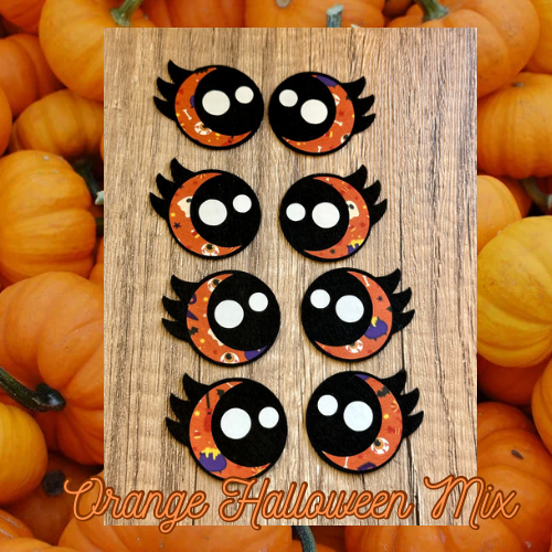 Kawaii Eyelash Felt Eyes Halloween Edition 2 sets - Arizonado Designs