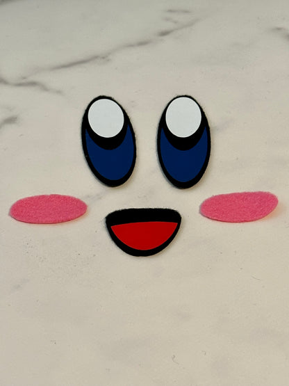 Kirby Felt Faces – Character Face Accents for Crochet Plush & Amigurumi (4 Sets)