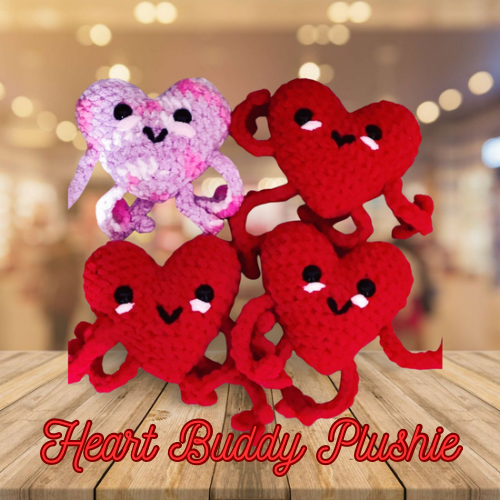 Crochet Heart Plush Buddy