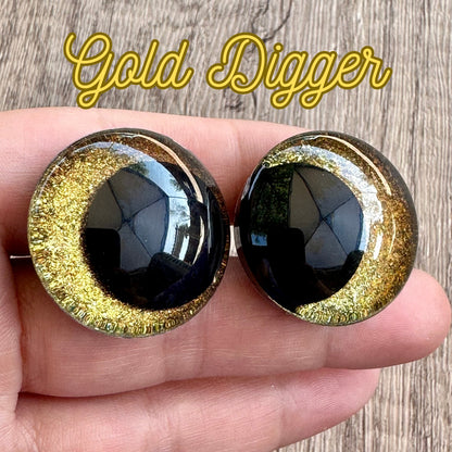 Gold Digger Offset Kawaii Handpainted Safety Eyes (1 set)