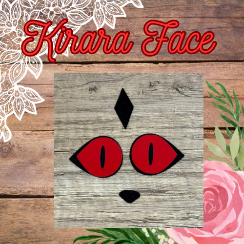 kirara inspired felt face accents for amigurumi  
felt face accents for crochet plush and soft toys  
3 sets of Kirara felt face pieces for handmade plush projects  
felt craft face pieces for stuffed animal details
