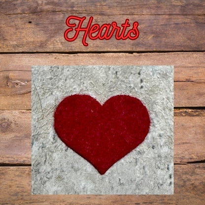 Premium pre-cut felt hearts for crochet plush
