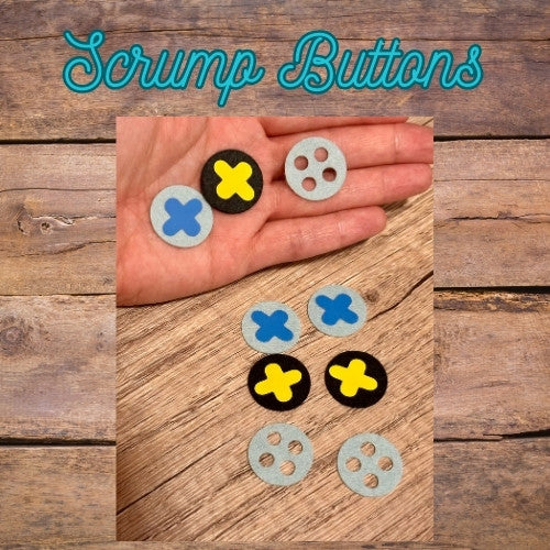 scrump felt button eyes and accessories for amigurumi
felt plush button eyes and craft accessories for crochet
scrump themed felt craft pieces for plush toy detail
felt accessories for handmade plush toys
