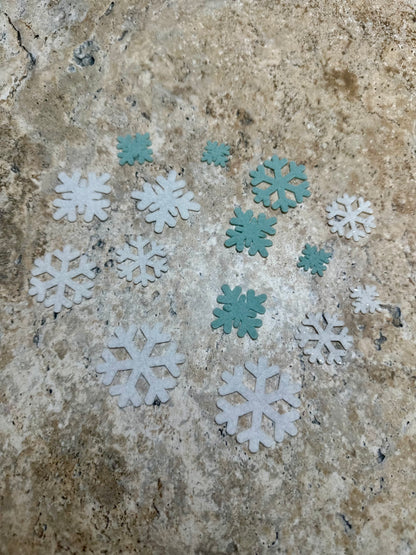 Winter felt snowflakes for Christmas craft projects