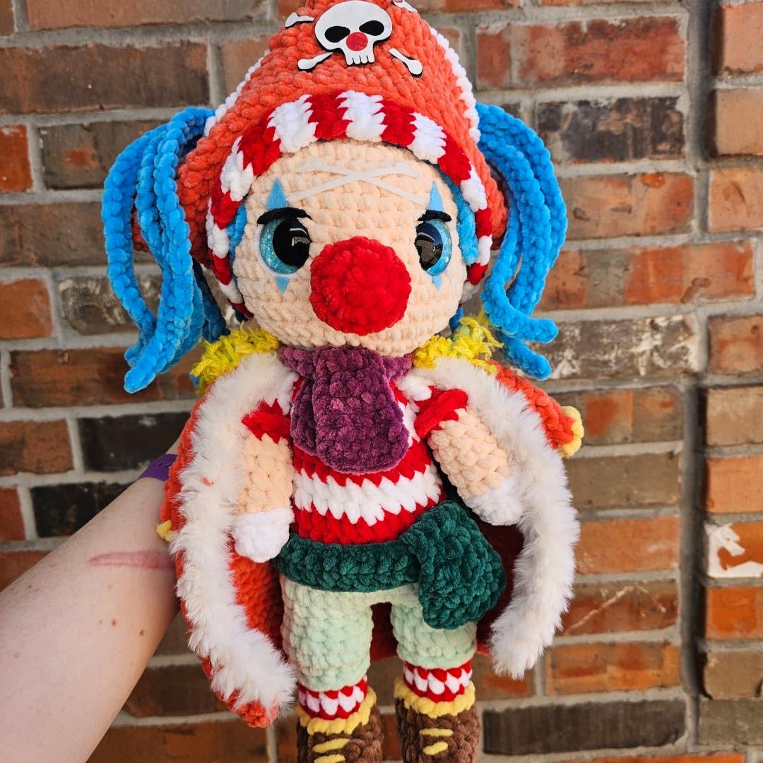 Photo Courtesy of That Nerdy Hooker
Pirate Buggy inspired felt face for crochet plush