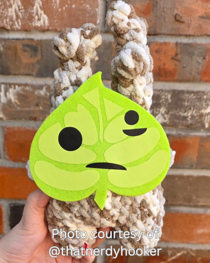 Premium felt face appliqué for fantasy crochet projects