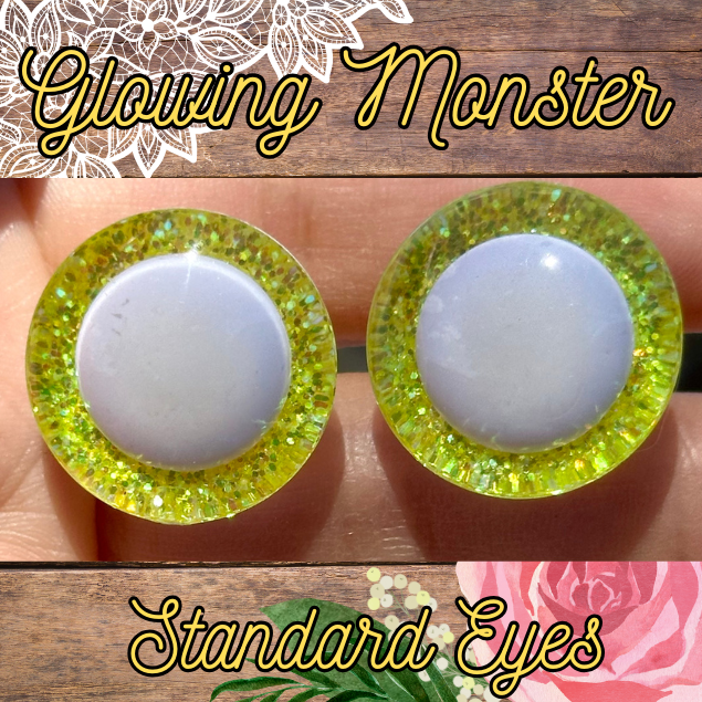 Glowing Monster Standard Handpainted Safety Eyes (1 set)