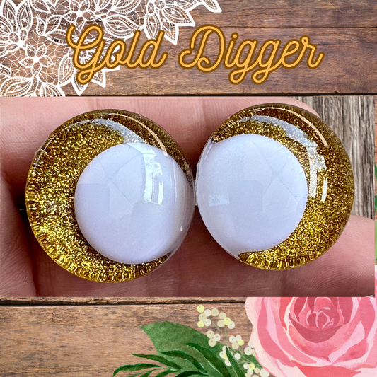 Gold Digger Offset Kawaii Handpainted Safety Eyes (1 set)