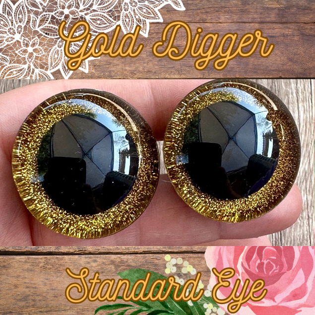 Gold Digger Standard Handpainted Safety Eyes (1 set)