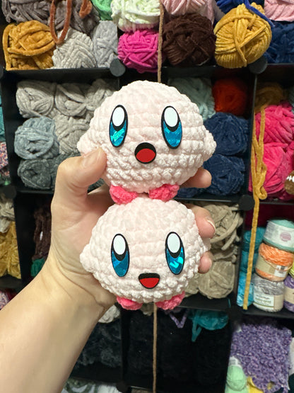 Pocket Kirby Felt Faces – Felt Face Accents for Amigurumi & Plush (4 sets)