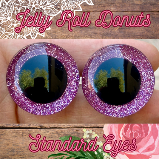 Jelly Donuts for the Road Standard Handpainted Safety Eyes (1 set)