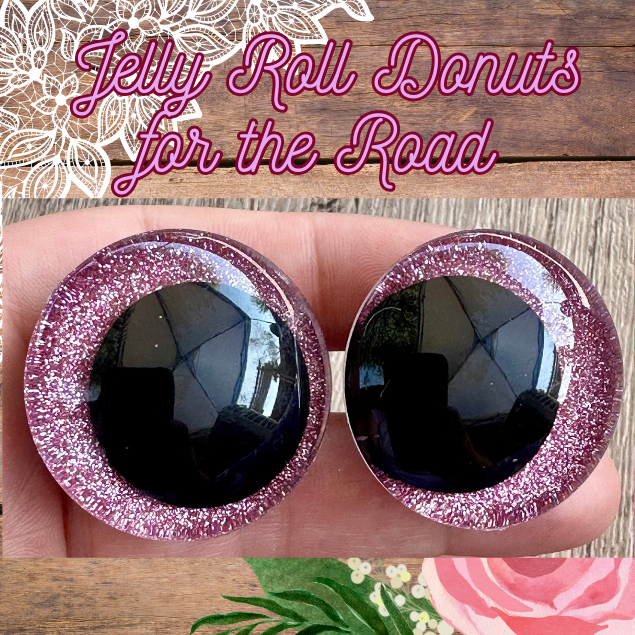 Jelly Donuts for the Road Offset Kawaii Handpainted Safety Eyes (1 set)