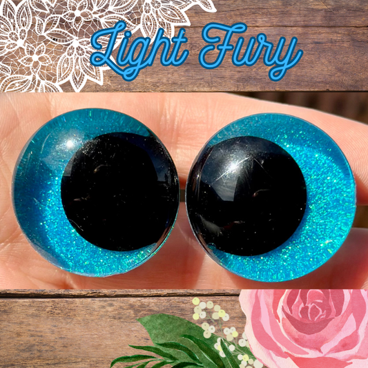 Light Fury Offset Kawaii Handpainted Safety Eyes (1 set)