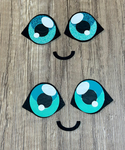 Character-inspired felt eyes for handmade plush