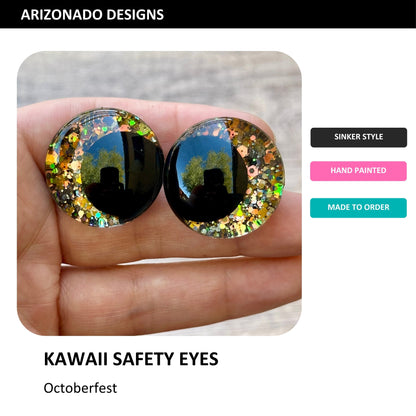 Octoberfest Offset Kawaii Handpainted Safety Eyes (1 set)