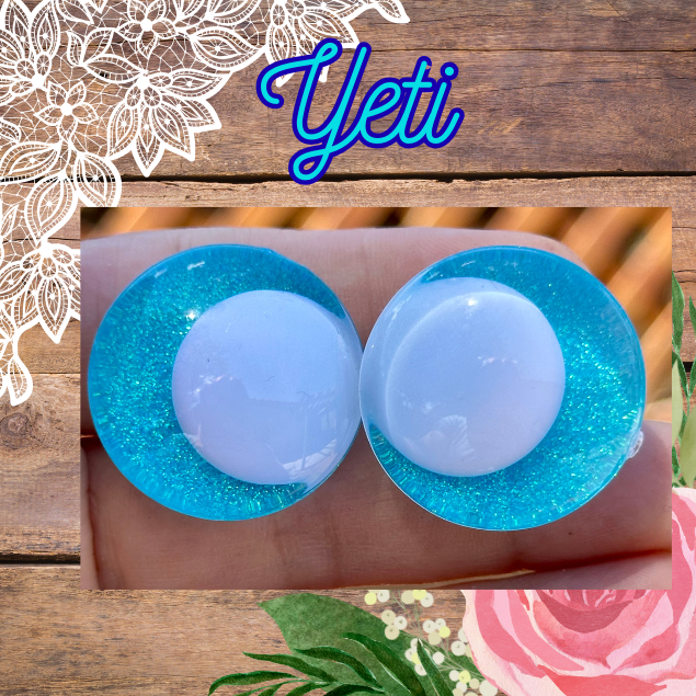 Yeti Offset Kawaii Handpainted Safety Eyes 1 set