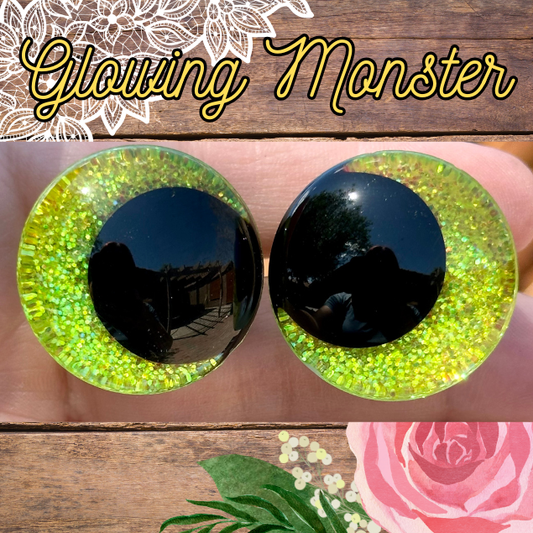 Glowing Monster Offset Kawaii Handpainted Safety Eyes (1 set)
